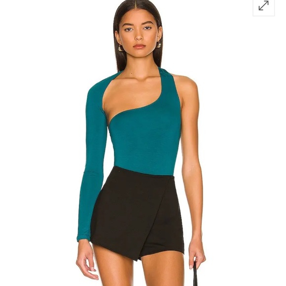 Superdown Alessandra Bodysuit in Dark Teal - Picture 3 of 7